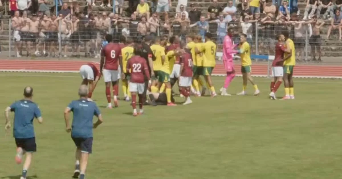 Referee Knocked Down During Brawl in Friendly Match
