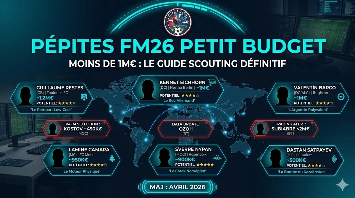 Top 10 Wonderkids Under €1M for FM26: Budget-Friendly Gems